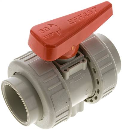 Schweißmuffen-Kugelhahn, PP-H / EPDM, 50mm (Industrieausf.)