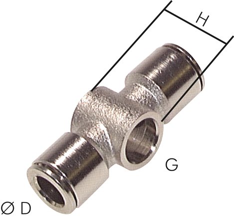 T-Steckanschluss, Ringstück G 1/8"-8mm, Baureihe CV