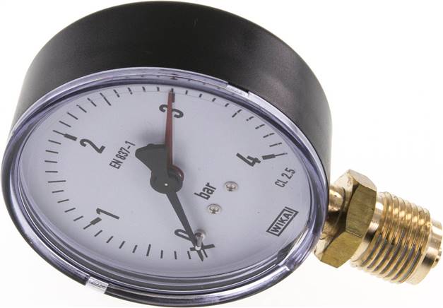 Manometer senkrecht, 80mm, 0 - 4 bar