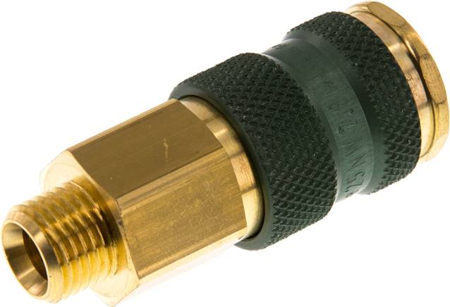 Schnellkupplung (NW7,2) G 1/4"(AG), grün, Kreis Ø 12,5 mm