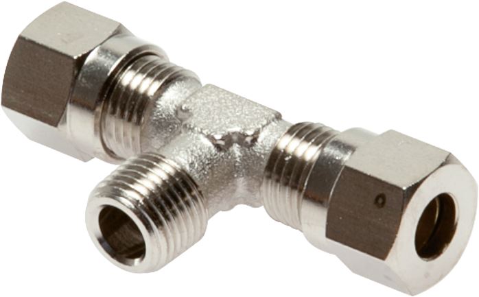 T-Schneidringverschraubung R 3/8"-12 L (M18x1,5), Messing vernickelt