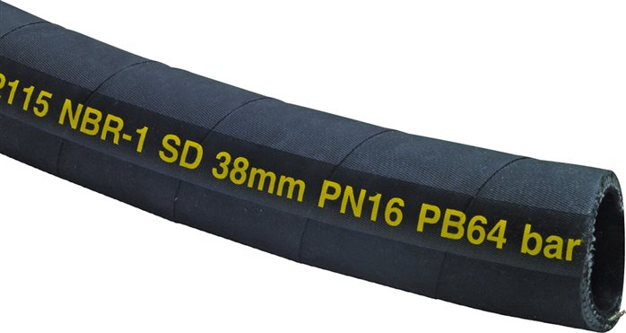 NBR-Tankwagenschlauch EN12115 38 (1-1/2")x51mm, Stahlspirale