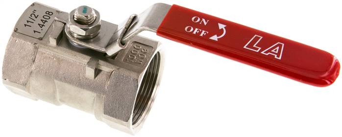 1-teiliger Edelstahl-Kugelhahn, NPT 1-1/2", 0 bis 63bar