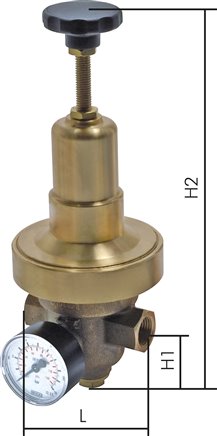 Niederdruck-Druckminderer G 1/4" 0,2 - 2 bar