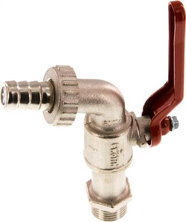 Messing-Kugelauslaufhahn G 1/2"-13 (1/2")mm, -0,9 bis 15bar