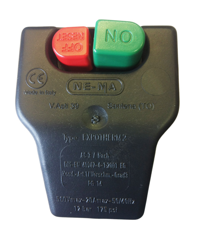 NEMA Druckschalter 400V max. 12 bar 6,3-10 A Expotherm 2 G3/8