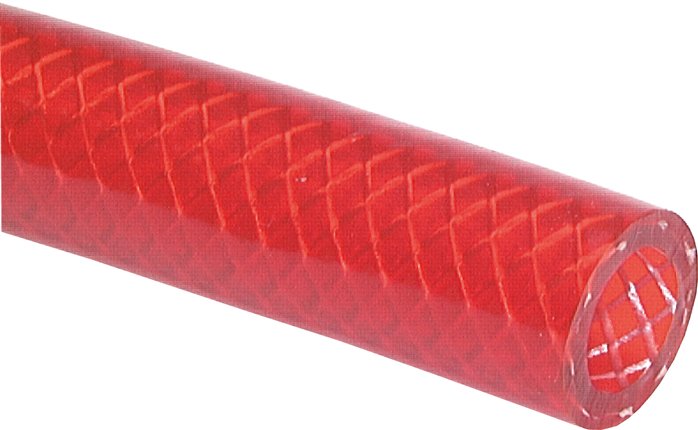 PVC-Gewebeschlauch 9 (3/8")x15,0mm, rot, Meterware