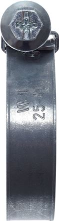 12mm Schlauchschelle 40 - 60mm, Stahl verzinkt (W1) (NORMA) mit Flügelgriff