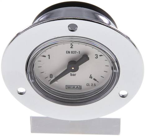 Einbaumanometer (CrNi/Ms), Frontring, 40mm, 0 - 4 bar