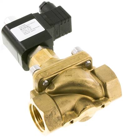 2/2-Wege Messing-Magnetventil G 1", 0 - 16 bar, stromlos geöffnet (NO) 24V=