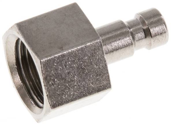 Kupplungsstecker (NW2,7) G 1/8"(IG), Messing vernickelt