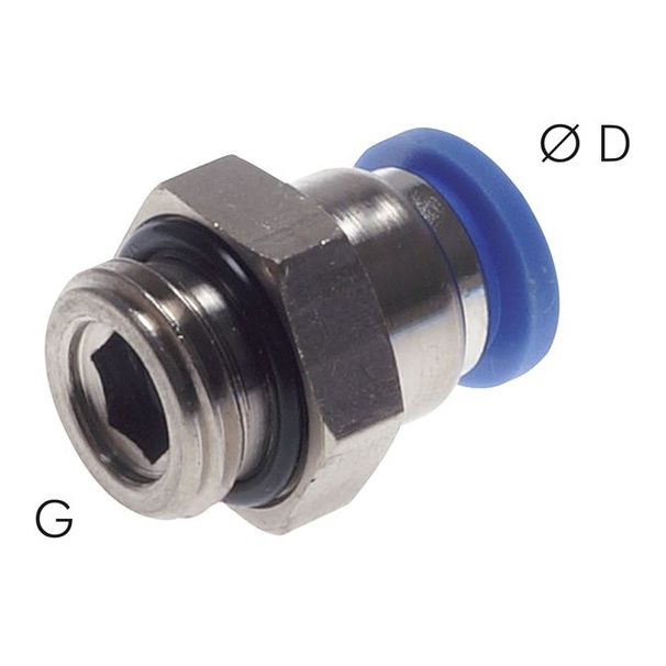 Collegamento a spina dritta G 1/8"-6mm, standard IQS