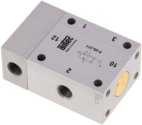 3/2-Wege Pneumatikventil mit Feder, G 1/8"