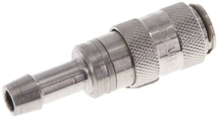Schnellkupplung (NW2,7) 5mm Schlauch, 1.4404, für Stecker beidseitig absperrend