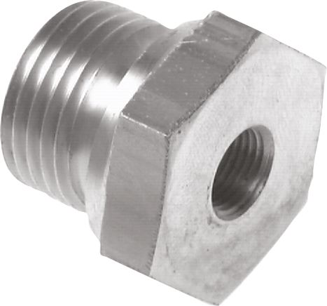 Hydraulik-Reduzierung G 1-1/4"(AG)-G 3/4"(IG), 1.4571, Elastomerdichtung