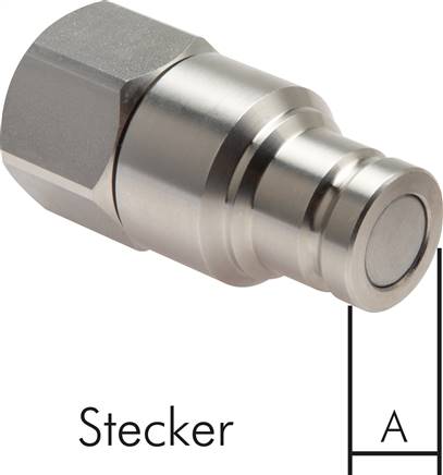 ES-Flat-Face-Kupplung ISO 16028, Stecker Baugr.2, G 3/8", Cejn