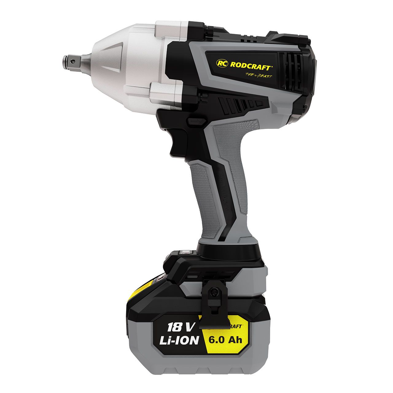 Rodcraft RC9077K6 Akku-Schlagschrauber"eBeast", Vierkant 1/2 Zoll, max. Lösemoment 1500 Nm, inkl. 2x 6 Ah Akku, Ladegerät und Stofftasche