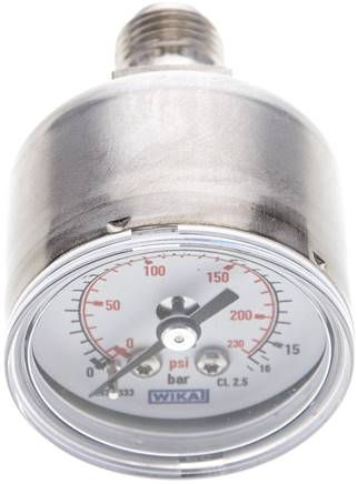 ES-Manometer waagerecht, 40mm, 0 - 16 bar, G 1/4"