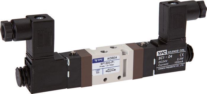 5/2-Wege Magnetventil, M 5, Impulsventil, 24 V=
