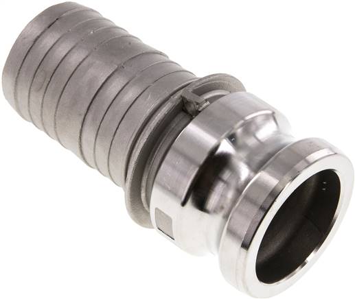 Kamlock-Stecker (E) 50 (2")mm Schlauch, Edelstahl (1.4408)