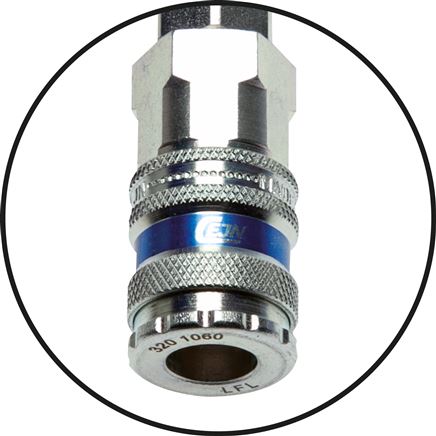 Cejn-Schweiß-PUR-Spiralschlauch 10 x 6,5mm m. Kuppl. 6,0mtr., NW 7,2