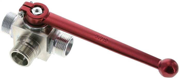 Hochdruck-3-Wege Kugelhahn, T-Bohrung, 20 S (M30x2), 0 bis 400bar