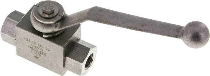 Hochdruck-Kugelhahn, Edelstahl, G 1/4", -0,999 bis 500bar