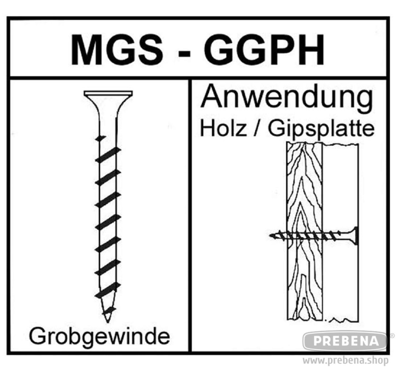 Prebena magazinierte Schrauben Gurtschrauben Feingewinde phosphatiert MGS4/35GGPH-S11