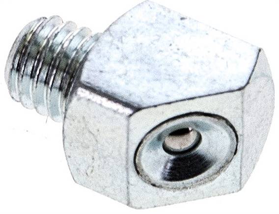 45° Trichterschmiernippel, M 6 (konisch), Stahl verzinkt