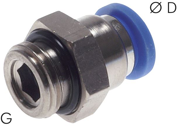 Gerader Steckanschluss G 1/8"-4mm, IQS-Standard