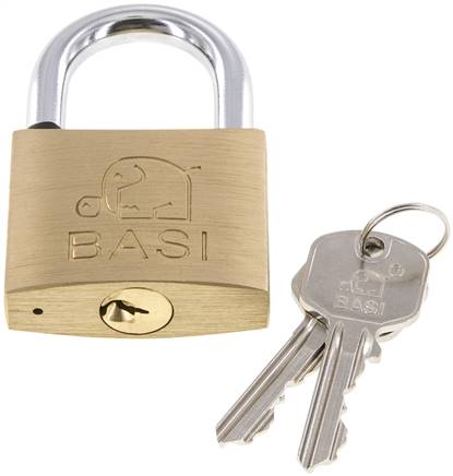 Vorhangschloss Größe 50 mit 2 Schlüsseln gleichschließend mit Schließung A