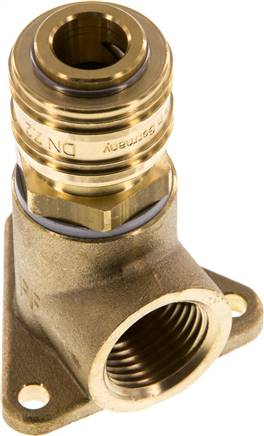 Wanddose mit Schnellkupplung, G 1/2", Messing