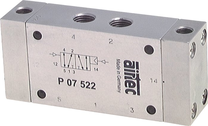 5/2-Wege Pneumatikimpulsventil, G 1/4", dominierend