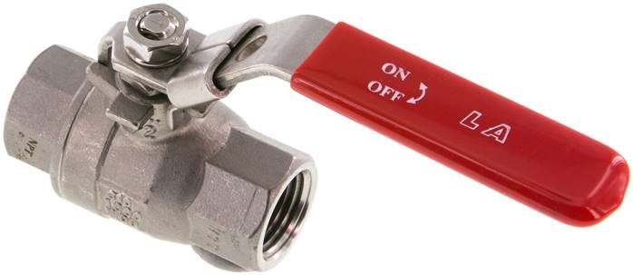 Edelstahl-Kugelhahn, leicht, NPT 1/2", 0 bis 63bar