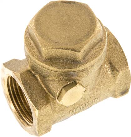 Rückschlagklappe G 3/4", PN 12, Messing, weich dichtend