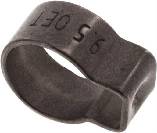 1-Ohr-Schlauchschelle 8,1 - 9,5mm, Edelstahl