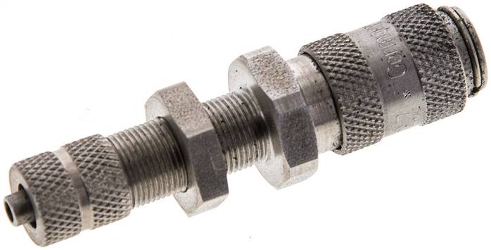 Schott-Schnellkupplung (NW2,7) 4,3x3mm Schlauch, Edelstahl