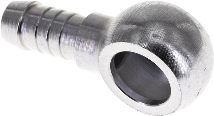 Schlauchnippel 14mm Ring, 9 - 10mm, Stahl verzinkt