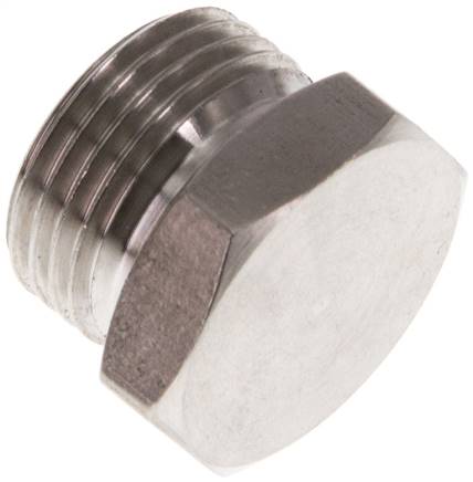 Verschlussstopfen Außenskt. G 3/8", V4A, flach