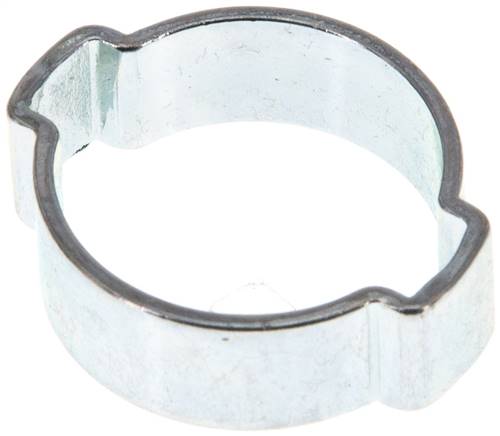 2-Ohr-Schlauchschelle 16 - 20mm, Stahl verzinkt (W1), Breite 7mm