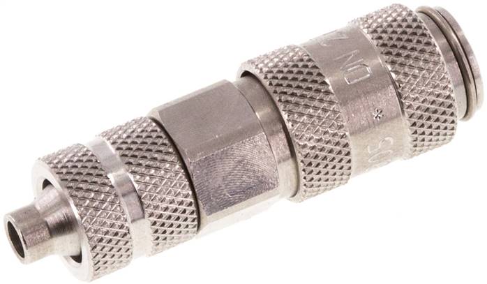 Schnellkupplung (NW2,7) 6x4mm Schlauch, Edelstahl