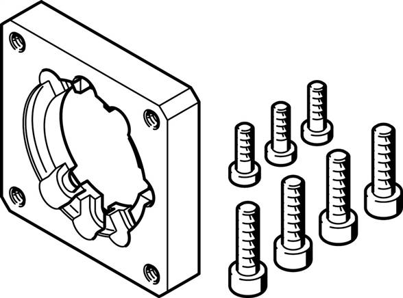 FESTO EAMF-A-44A/B-55A (529942) Motorflansch