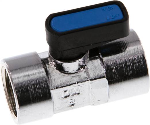 Messing-Minikugelhahn mit Entlüftungsbohrung G 3/8", PN 20