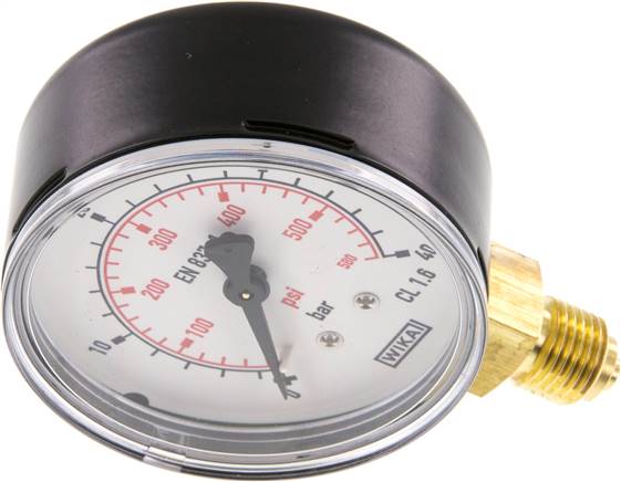 Manometer senkrecht (ST/Ms), 63mm, 0 - 40 bar, G 1/4"