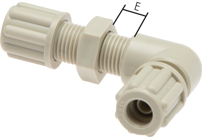Winkel-Schott-Verschraubung 8x6mm, Polypropylen