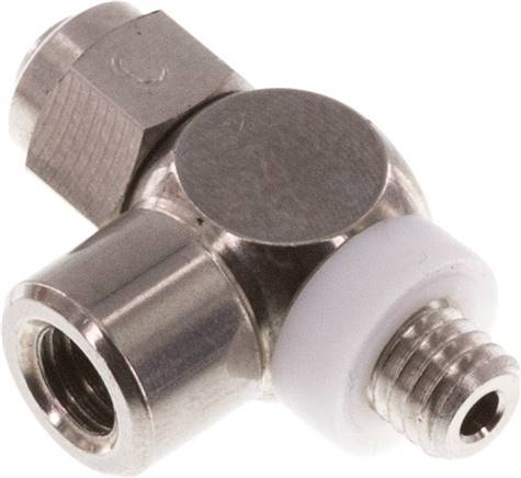 Drosselrückschlagventil M 5, zu- und abluftregelnd (C), Edelstahl