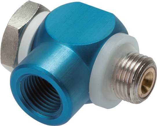 Drosselrückschlagventil G 1/4", abluftregelnd (B), Aluminium