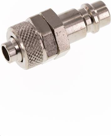 Kupplungsstecker (NW7,2) 10x8mm Schlauch, Messing vernickelt