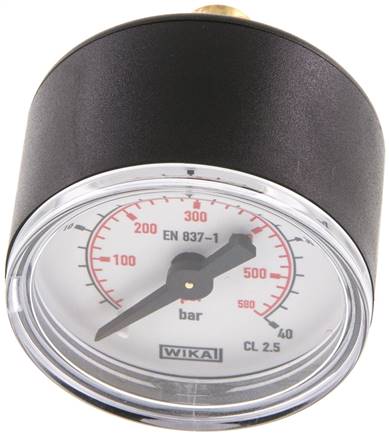 Manometer waagerecht (KU/Ms), 40mm, 0 - 40 bar, G 1/8"
