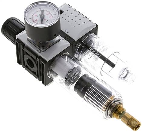 FUTURA Wartungseinheit, 2-tlg., G 1/4", 0,5 - 10 bar, Baur.0, Kondensatablass automatisch